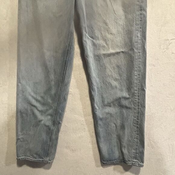 American Eagle Women's Denim Baggy Jeans Size 12 Regular Blue High-Rise Comfy - Picture 7 of 15